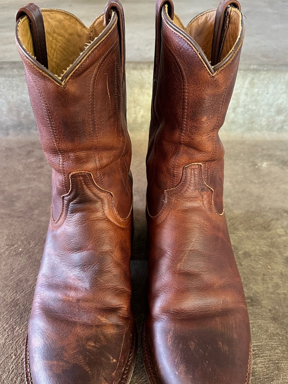 Tony Lama Brown Leather Western Cowboy Boots